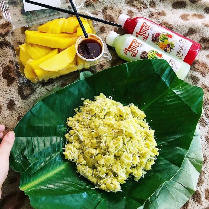 Hanoi sticky rice with green rice, a simple gift imbued with the soul of the capital's autumn 3