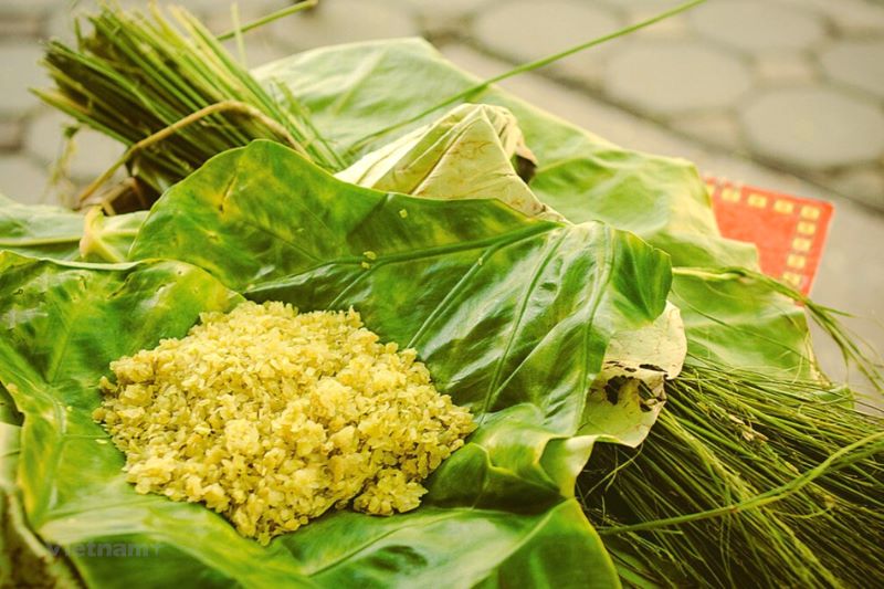 Hanoi sticky rice with green rice, a simple gift imbued with the soul of the capital's autumn 6