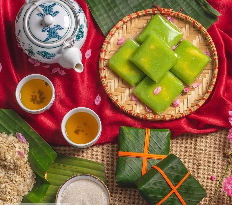 Hanoi green rice cake, small rice cake that encapsulates the soul of the capital's countryside 2
