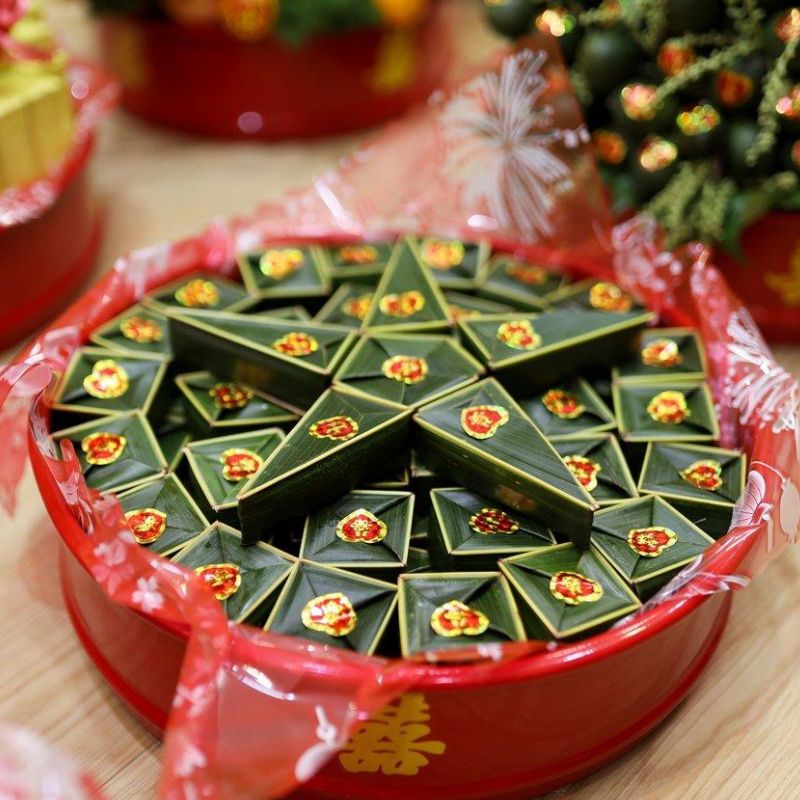 Sweet, chewy and fragrant with the flavor of Hue specialty coconut leaf wrapped banh xeo 3