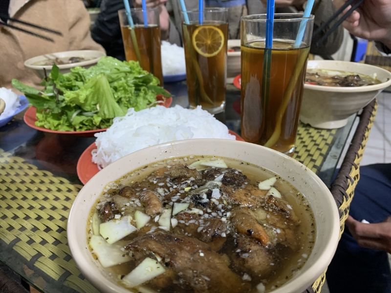 Hang Quat bun cha, typical flavor of Hanoi 4