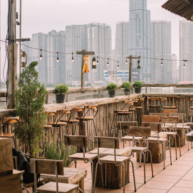 Overhanging Rooftop, capturing the full view of Landmark 81 in sight 2