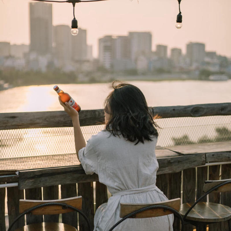 Overhanging Rooftop, capturing the full view of Landmark 81 in sight 7