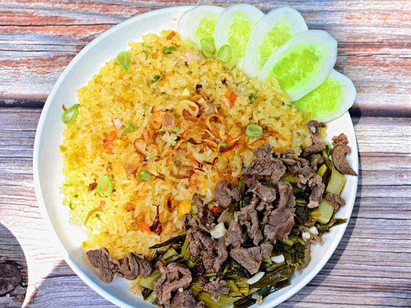 Top 10 delicious fried rice restaurants with beef and melon, rich flavors of the old town 4