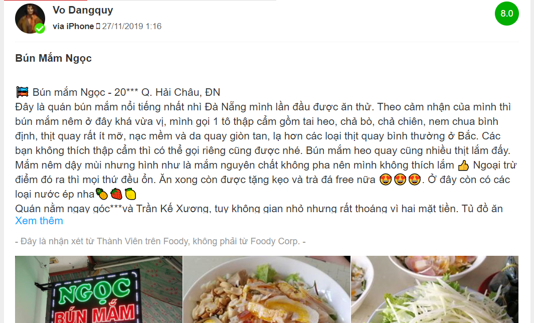 Immerse yourself in the culinary space with Ngoc Da Nang fish sauce noodle soup 5