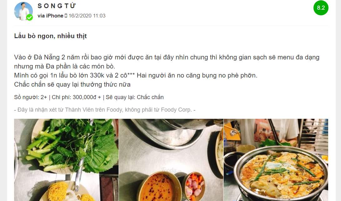 Stop by to enjoy the specialty of Sau Hung beef hot pot in Da Nang 7