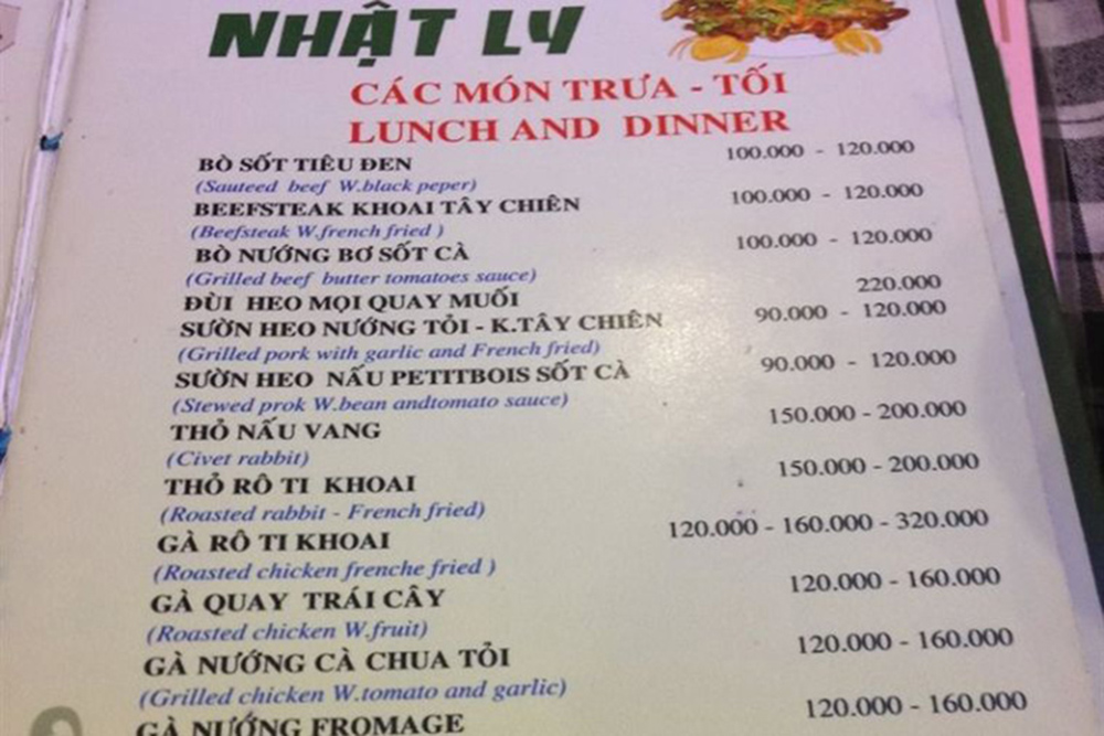 Explore the culinary world at Nhat Ly Dalat 3 restaurant