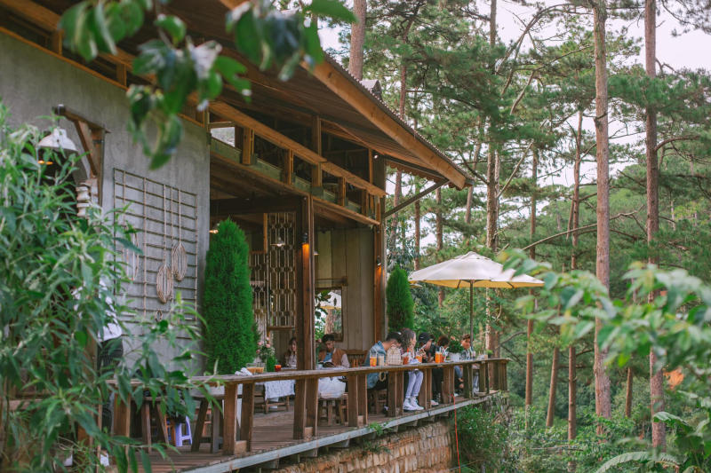 Halfway up the cafe, a small peaceful corner in the middle of romantic mountains and forests 3