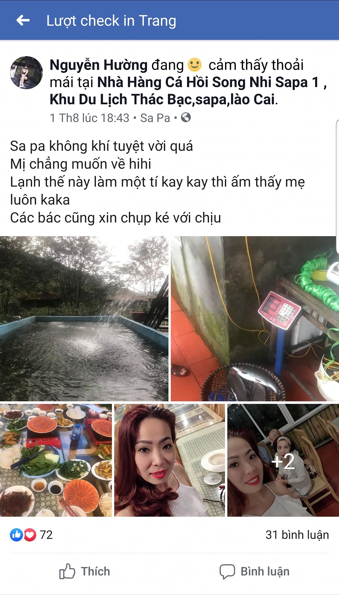 Song Nhi Sapa Restaurant - Be ecstatic with extremely fresh and delicious salmon dishes in the Northwest 20th region