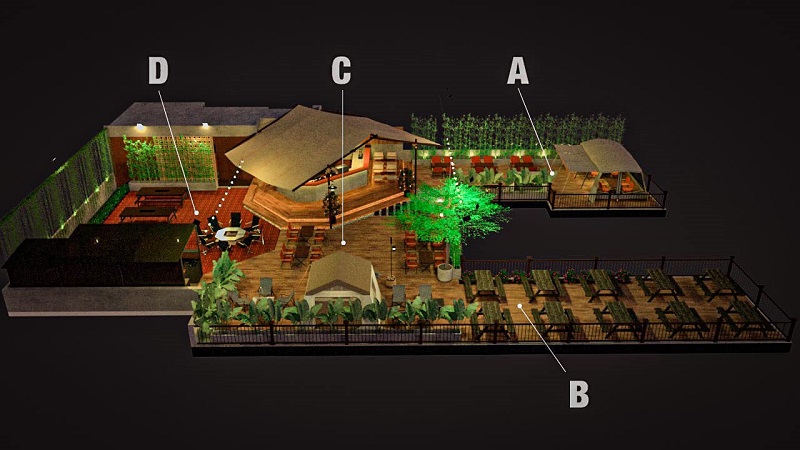 Come to SQUARE 39 to enjoy the party atmosphere among the camping huts 5