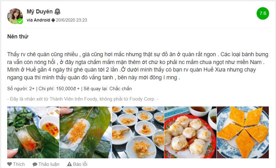 Enjoy traditional Hue cuisine at Mu Do 12 cake shop