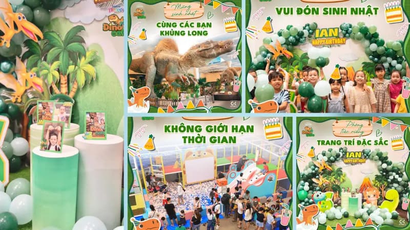 Discover the unique world of dinosaurs at Dino Cafe in the middle of Saigon 5