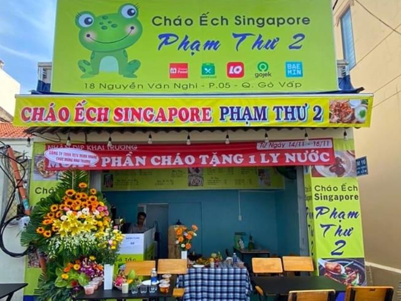 Suggestions for 10 delicious and nutritious Singapore frog porridge shops in Go Vap 3