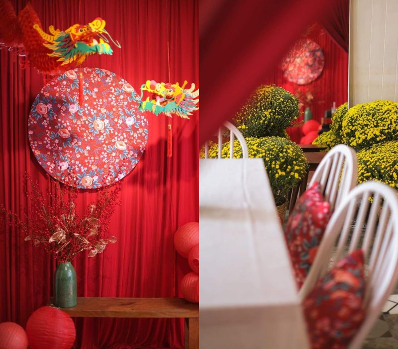 12 cafes with the most beautiful Tet decorations in Saigon for photos with thousands of likes 7