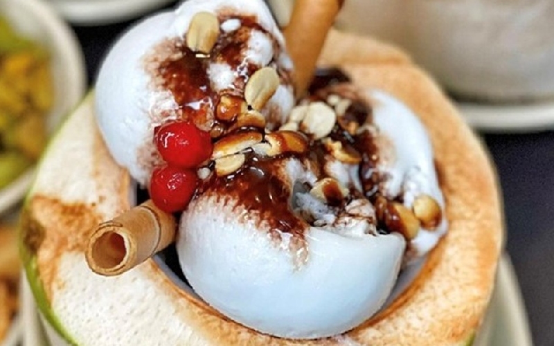 Top 14 delicious Saigon coconut ice cream shops make you fall in love from the first time