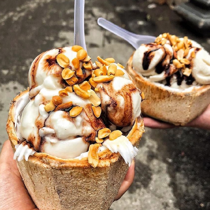 Top 9 Malay coconut ice cream shops in Da Nang causing love for 5